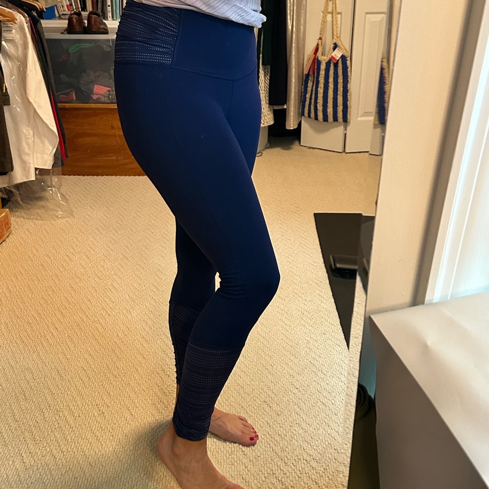 Prana Blue Leggings High-Rise Athletic Fit